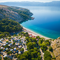 Campingplatz FKK Valamar Camping Bunculuka in Kvaerner Bucht, Kroatien