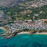 Campingplatz Škrila in Kvaerner Bucht, Kroatien