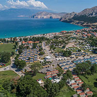 Campingplatz Valamar Camping Baška in Kvaerner Bucht, Kroatien