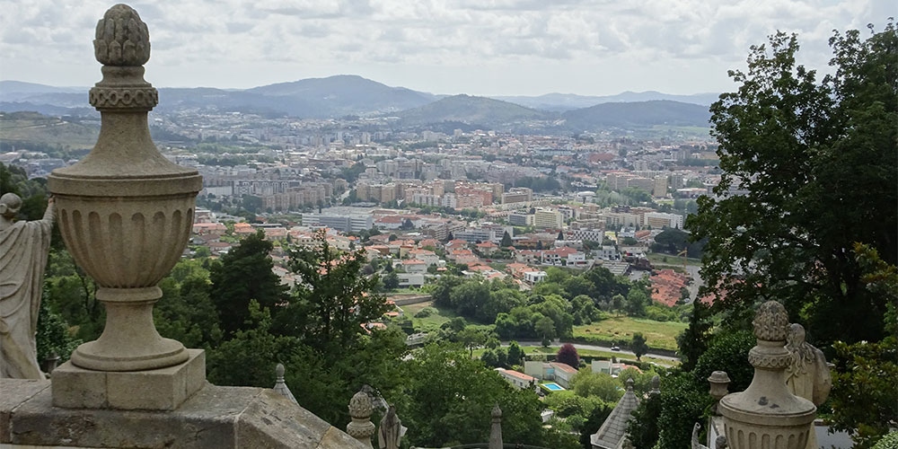 Aussicht auf Braga vom Bom Jesus do Monte Aussicht auf Braga vom Bom Jesus do Monte