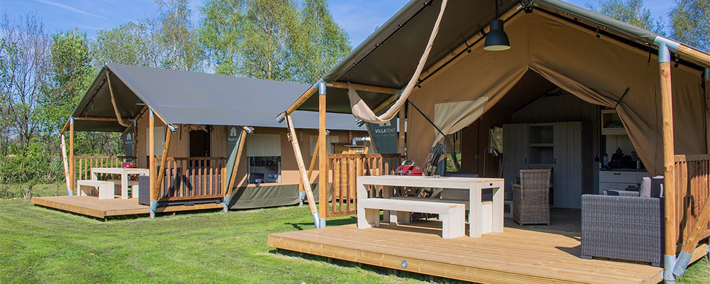 Das Villatent Luxe XL Safari-Lodgezelt mit Sanit&auml;r: &ldquo;Glamping&rdquo; vom feinsten!