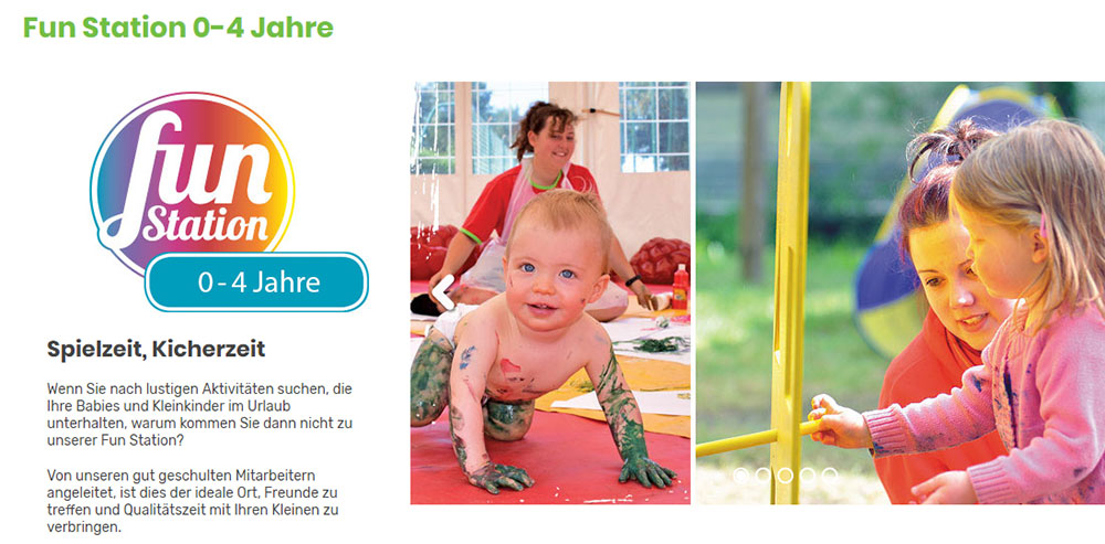 Eurocamp Super Fun Station für 0- bis 4-jährige Urlauber Eurocamp Super Fun Station für 0- bis 4-jährige Urlauber