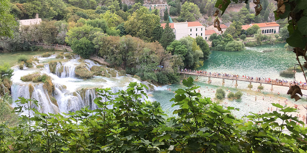 Einer der Wasserfälle im Krka Naturpark Einer der Wasserfälle im Krka Naturpark