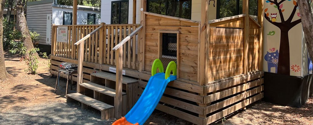 Gustobaby, kleinkinderfreundliches Mobilheim von Gustocamp auf Top-Campingplätzen in Italien Gustobaby, kleinkinderfreundliches Mobilheim von Gustocamp auf Top-Campingplätzen in Italien