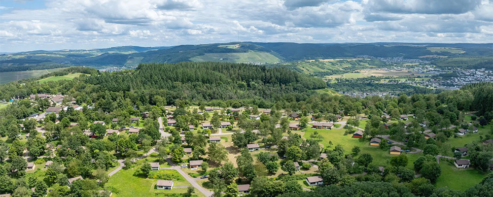 Aussicht auf den Camping- und Ferienpark Landal Warsberg