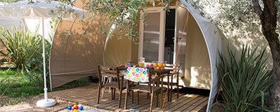 Glamping im Bungalowzelt der Zukunft