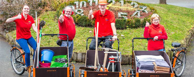 Warum sieht man hier Transporträder?