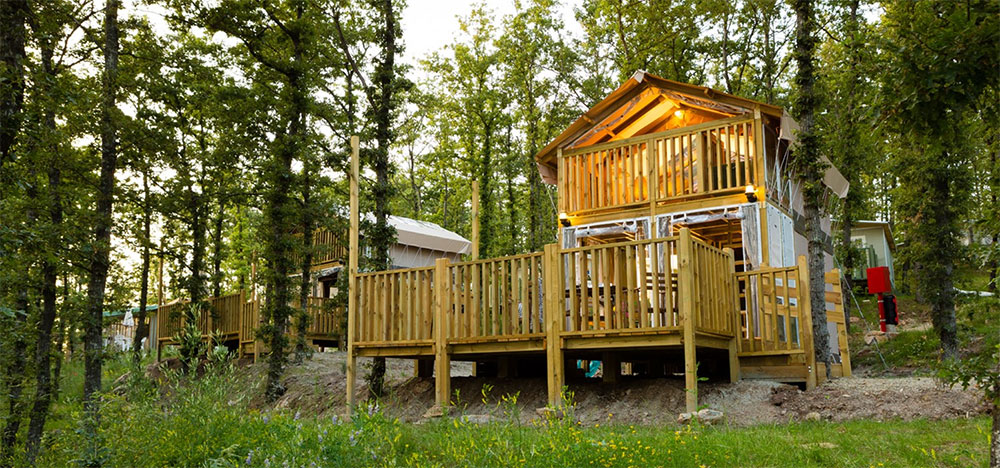 glamping auf zwei Etagen:Die Airlodge