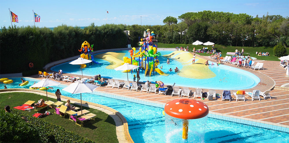Wasserspa&szlig; f&uuml;r die Kleinen auf Camping Union Lido an der Adriak&uuml;ste