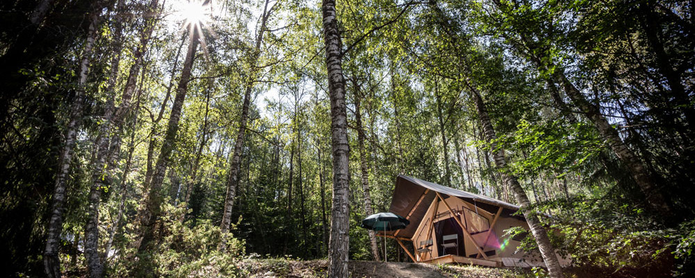 Glamping in Rhone Alpes Huttopia Bozel en Vanoise