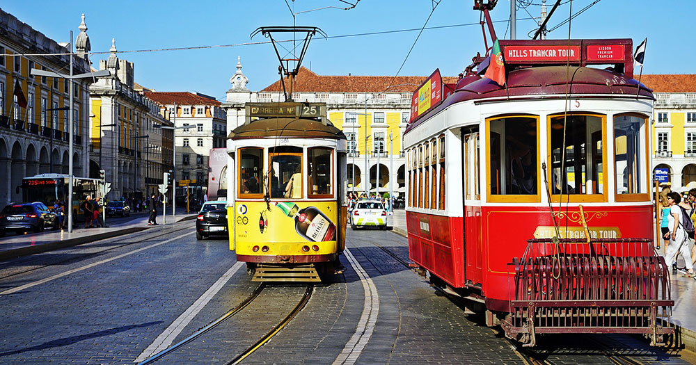 Tram in Lissabon