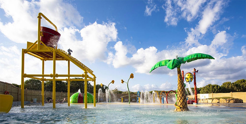 Neuer Spraypark auf Camping Baia Blu la Tortuga, Sardinien Neuer Spraypark auf Camping Baia Blu la Tortuga, Sardinien