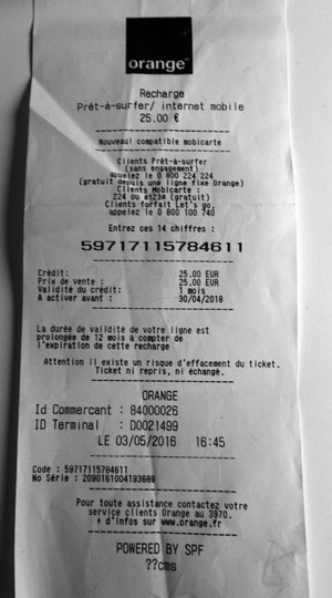 Récharge Prêt-à-surfer