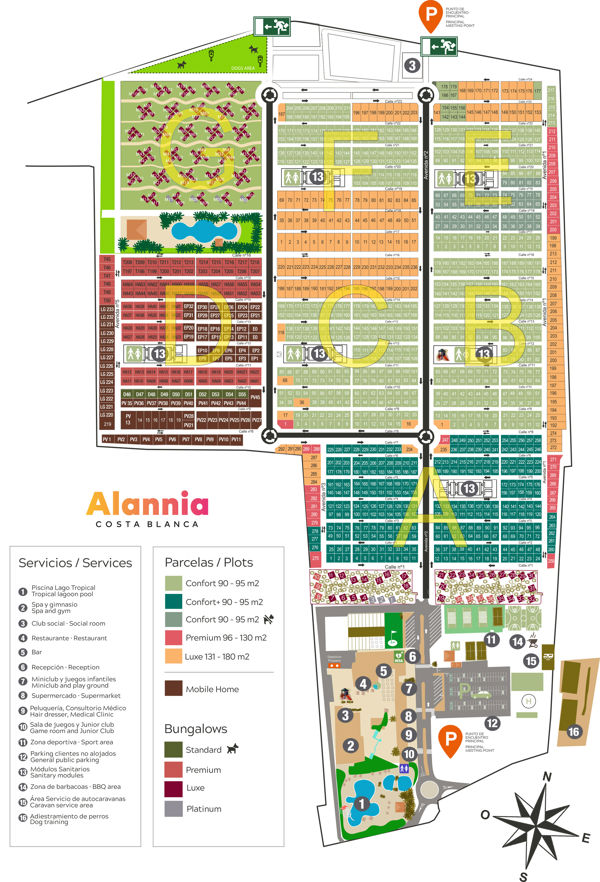 Lageplan von Alannia Costa Blanca
