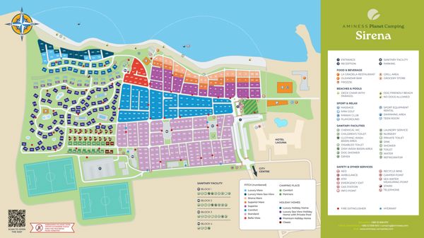 Lageplan von Aminess Planet Camping Sirena