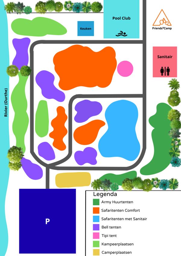 Lageplan von Au Bord de l'Ourthe (1-Ouder)