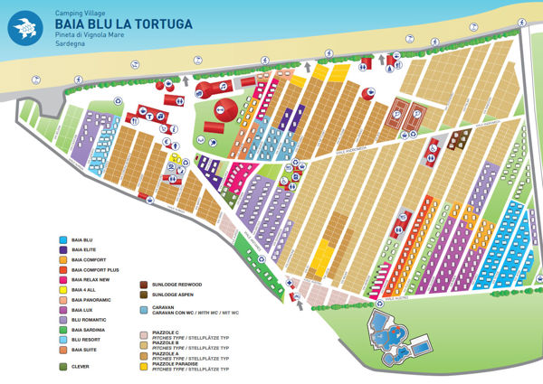 Lageplan von Baia Blu la Tortuga