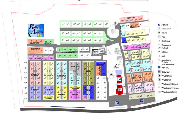 Lageplan von Bella Austria