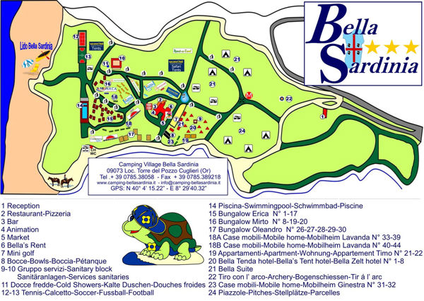 Lageplan von Bella Sardinia