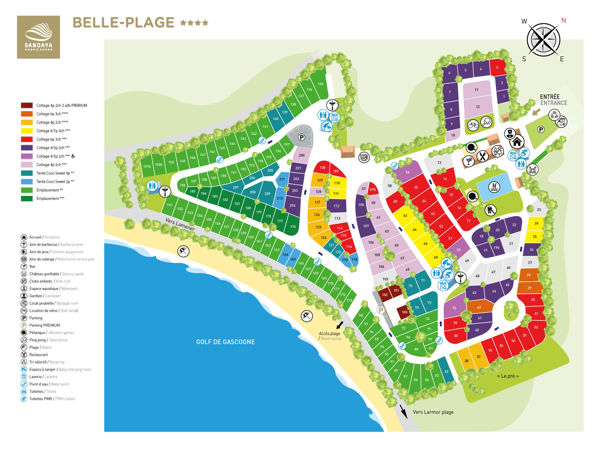 Lageplan von Belle Plage