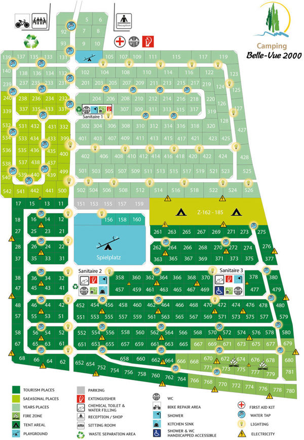 Lageplan von Belle-Vue 2000