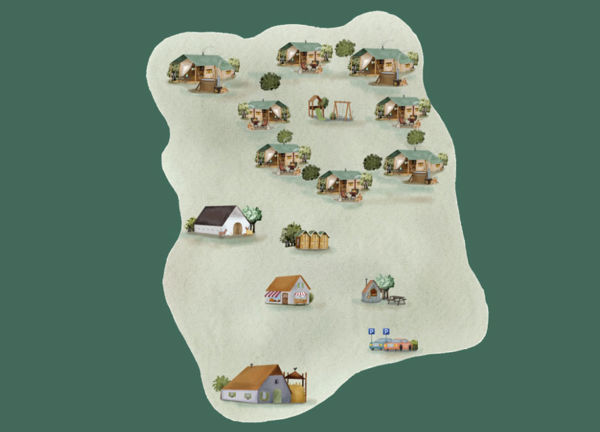 Lageplan von BoerenBed De Kalverweide