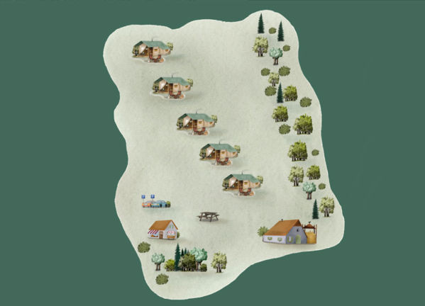 Lageplan von BoerenBed Gwel Teg Farm