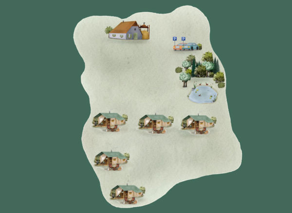 Lageplan von BoerenBed Hoeve den Overdraght