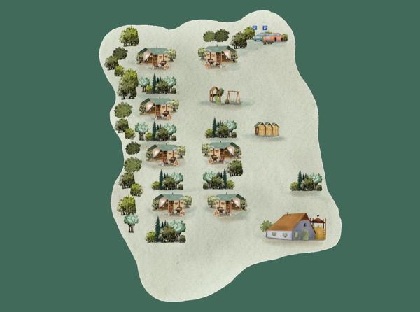 Lageplan von BoerenBed Hoeve Zeeland