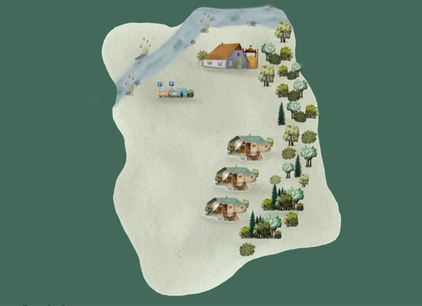 Lageplan von BoerenBed Hohenwarter Seehof