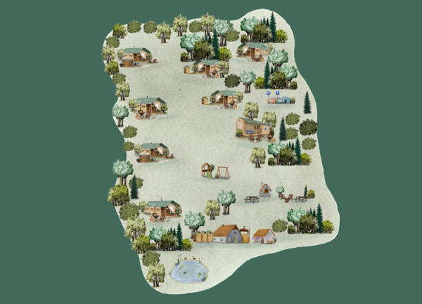 Lageplan von BoerenBed Pant y March Farm