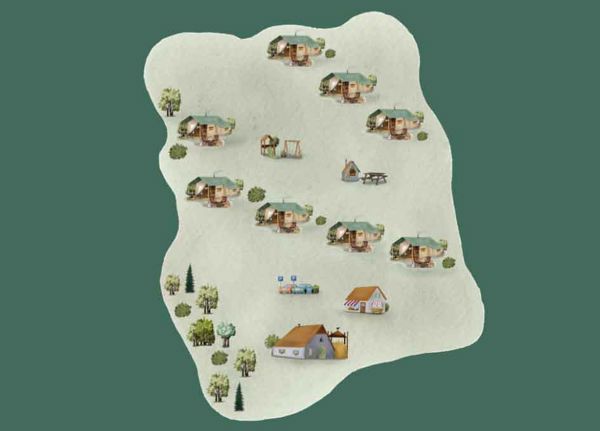 Lageplan von BoerenBed Treganhoe Farm