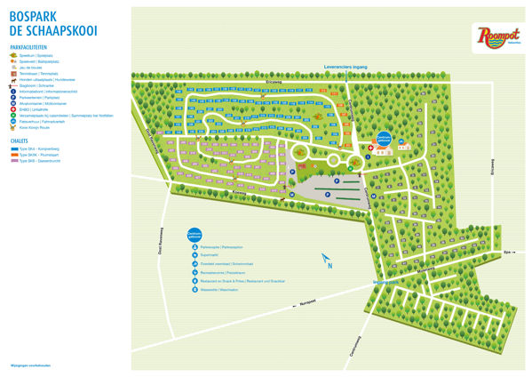 Lageplan von Bospark de Schaapskooi