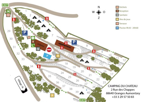 Lageplan von Camping Du Château