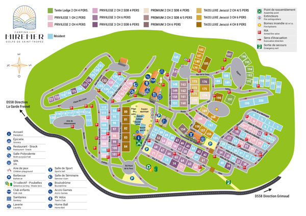 Lageplan von Camping & Spa Miremer