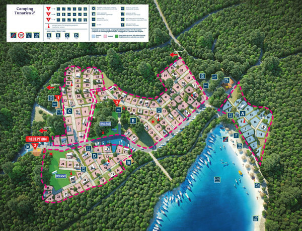 Lageplan von Camping Tunarica