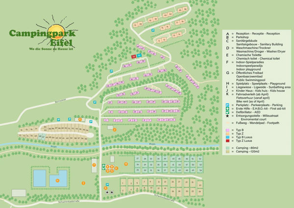 Lageplan von Campingpark Eifel