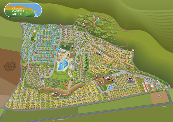 Lageplan von Castell Montgri