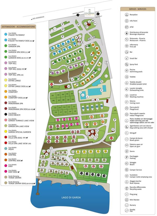 Lageplan von Colombaia Village