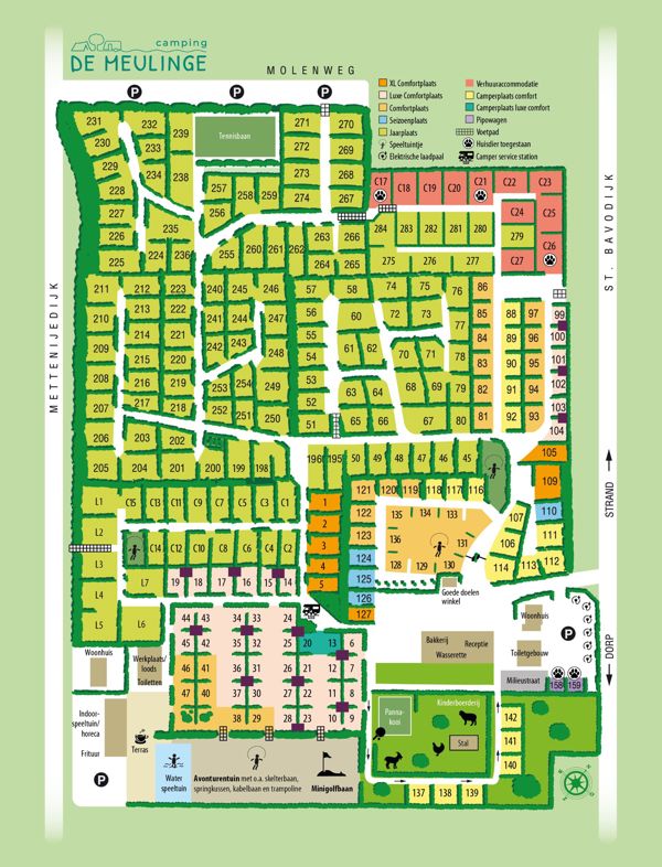 Lageplan von De Meulinge