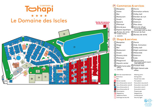 Lageplan von Domaine des Iscles