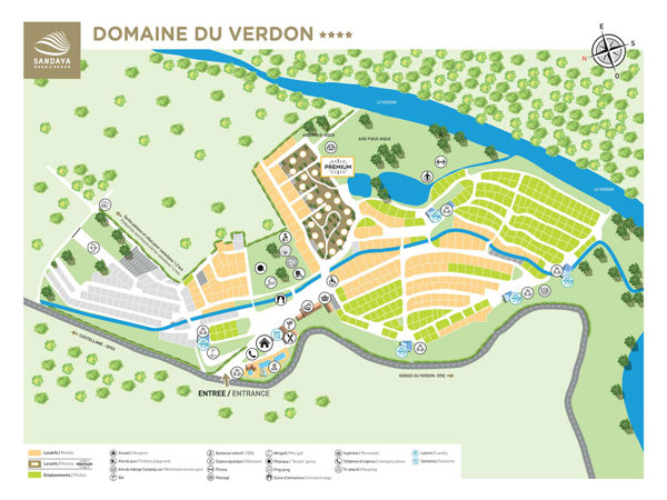 Lageplan von Domaine du Verdon