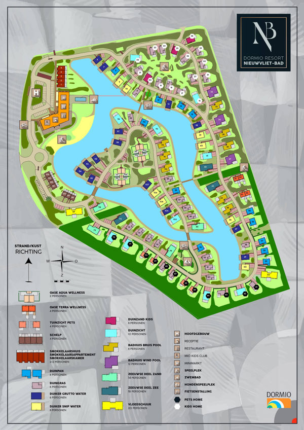 Lageplan von Dormio Resort Nieuwvliet-Bad