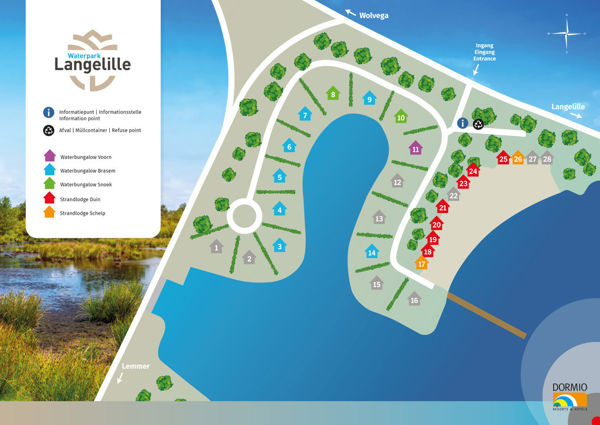 Lageplan von Dormio Waterpark Langelille