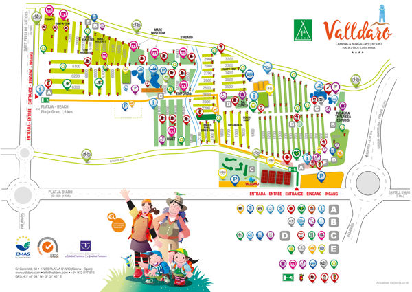 Lageplan von El Delfín Verde Playa de Aro