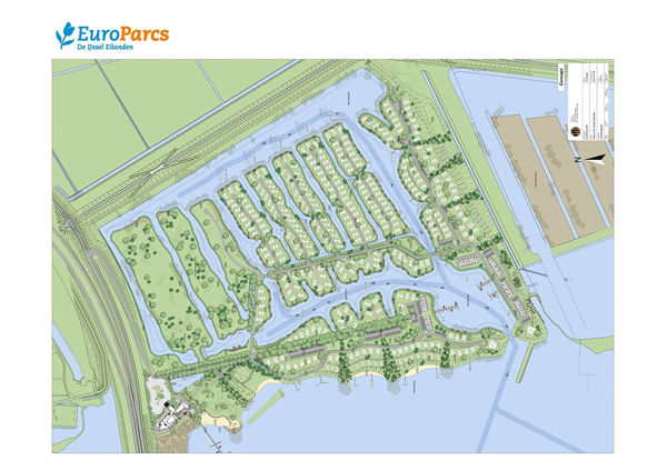 Lageplan von EuroParcs De IJssel Eilanden