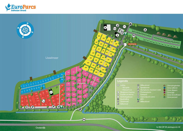Lageplan von EuroParcs Enkhuizer Strand