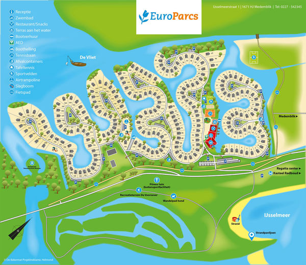 Lageplan von EuroParcs IJsselmeer