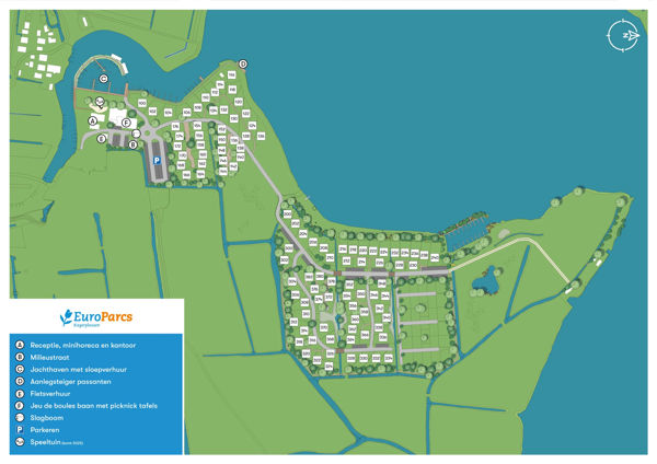 Lageplan von EuroParcs Kagerplassen
