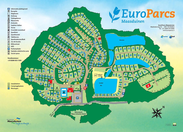 Lageplan von EuroParcs Maasduinen